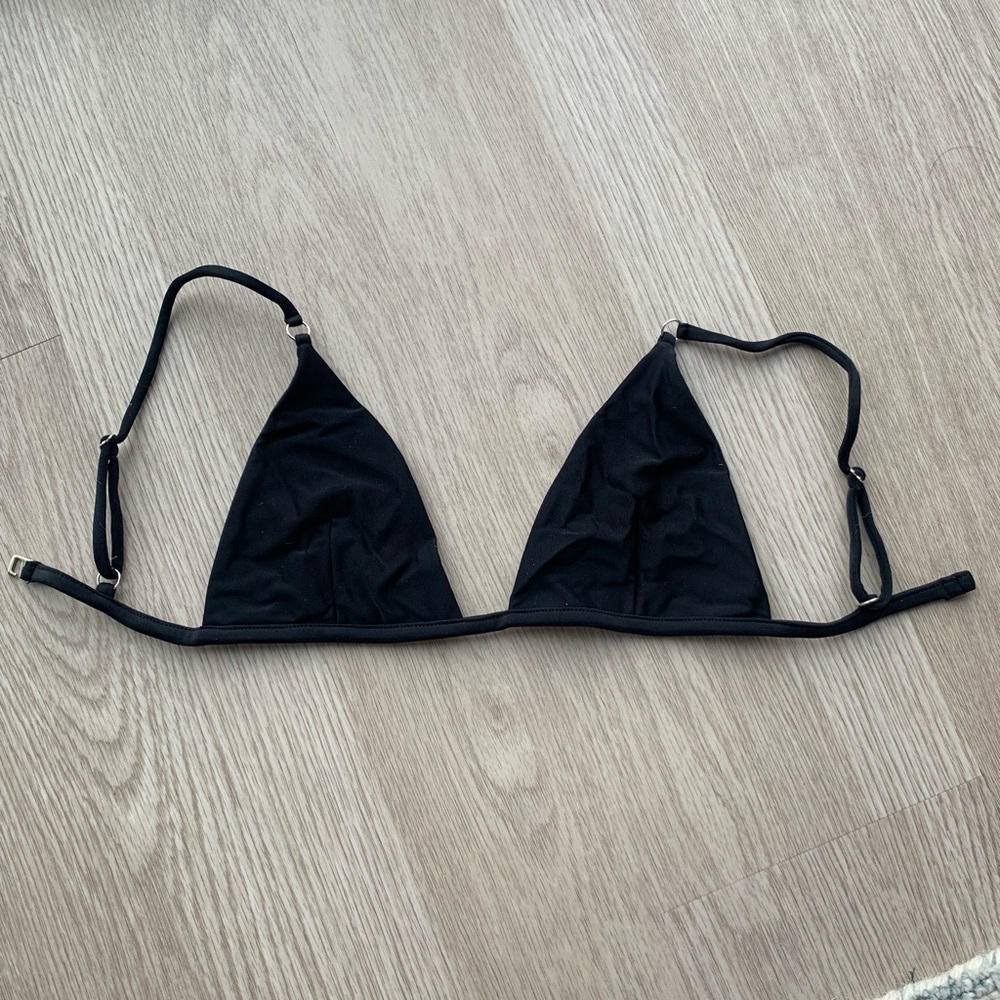 Danielle Brown x Marble Swimwear Black String Bikini Top